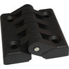 Hinge Srew-on Hinge with knuckles Plastic Polyamide PA 65 x 64 mm 180° black